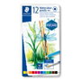 Staedtler Design Journey 14610C Lápices de Colores Acuarelables, Estuche de Metal, 12 Unidades