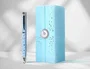 Belius Pluma Bella de Aluminio Azul Celeste con Diseño Plateado