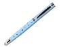 Belius Pluma Bella de Aluminio Azul Celeste con Diseño Plateado
