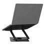 T'nB NBSTAND360 Soporte Giratorio para Portátil y Tablet 360°, Negro/Aluminio, Ajustable en Altura 2-17 mm, Compatible hasta 38.1 cm (15")