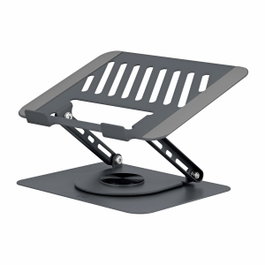 T'nb Iclick Soporte Metálico Giratorio 360° para Portátil, Gris Oscuro