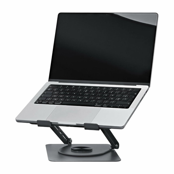 T'nb Iclick Soporte Metálico Giratorio 360° para Portátil, Gris Oscuro