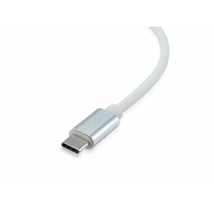 Level One Adaptador de red USB-C a RJ45 Gigabit y Hub USB 3.0 USB-0504 Plata
