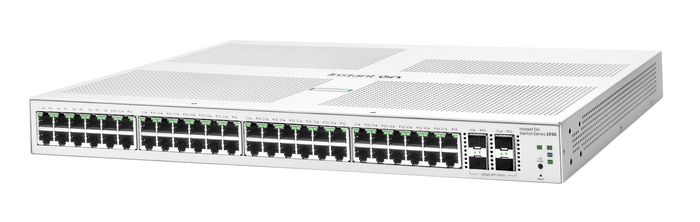 Hewlett Packard Enterprise HPE Aruba Instant On 1930 Switch Conmutador 48 Puertos Gigabit, 4 Slots SFP/SFP+, PoE+, Cloud-Managed, para Pequeñas Empresas