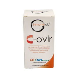 INMUNELAB C-Ovir 60Cap. Vitamina C, B6, Lactoferrina, Zinc, Selenio y Extractos Shiitake, Astrágalo para el Sistema Inmune
