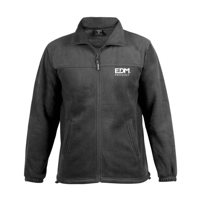 Edm Chaqueta polar fleece 280g/m² con cremallera Negro Talla S Edm Chaqueta polar fleece 280g/m² con cremallera Negro Talla S