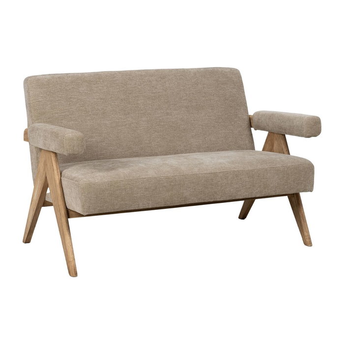 Ixia Sofá Beige de Tejido y Madera para Salón Ixia Sofá Beige de Tejido y Madera para Salón