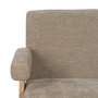 Sofá Beige Tejido-Madera Salón 134 X 76 X 85 cm
