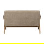 Sofá Beige Tejido-Madera Salón 134 X 76 X 85 cm