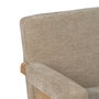 Sofá Beige Tejido-Madera Salón 134 X 76 X 85 cm