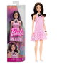 BARBIE Muñeca Fashionista con Vestido de Cuadros Rosas