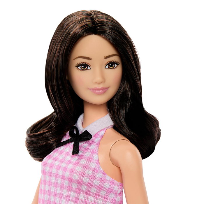 BARBIE Muñeca Fashionista con Vestido de Cuadros Rosas BARBIE Muñeca Fashionista con Vestido de Cuadros Rosas