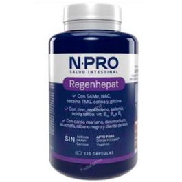 NPRO Regen Hepat 120 Cápsulas - Complemento para Soporte Hepático con Alcachofa, Cardo Mariano y Vitaminas B