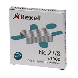 Rexel Grapas 23-8 Galvanizadas - Caja De 1000