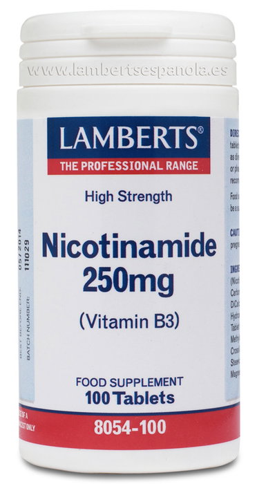 LAMBERTS Nicotinamida Vitamina B3 250 mg 100 comprimidos