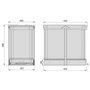 Emuca Recycle Inox 2x12litros Contenedor de reciclaje