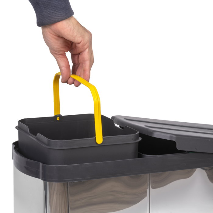 Emuca Recycle Inox 2x12litros Contenedor de reciclaje Emuca Recycle Inox 2x12litros Contenedor de reciclaje