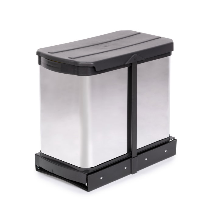 Emuca Recycle Inox 2x12litros Contenedor de reciclaje Emuca Recycle Inox 2x12litros Contenedor de reciclaje