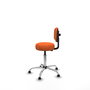 PIQUERAS Y CRESPO Silla Llanos giratoria naranja con base cromada