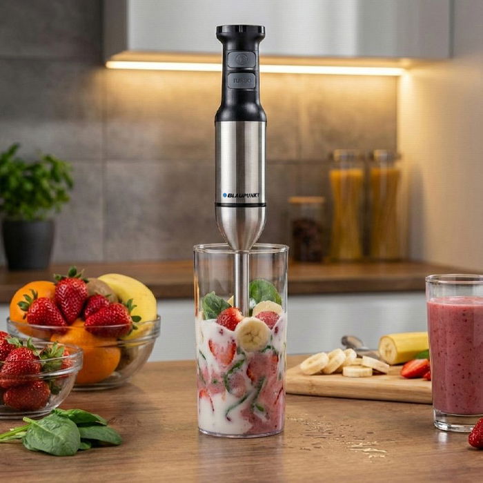 Blaupunkt Batidora de Varilla 1500W SELECT VEL con Picador, Vaso y Varilla Montaclaras