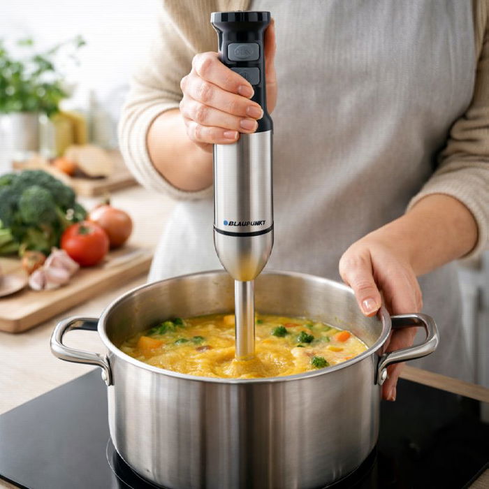 Blaupunkt Batidora de Varilla 1500W SELECT VEL con Picador, Vaso y Varilla Montaclaras