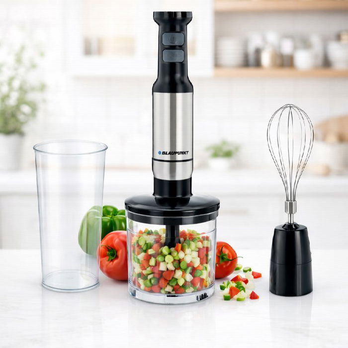 Blaupunkt Batidora de Varilla 1500W SELECT VEL con Picador, Vaso y Varilla Montaclaras