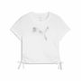 Camiseta de Manga Corta Infantil Puma Essentials Metallic Knotted Blanco