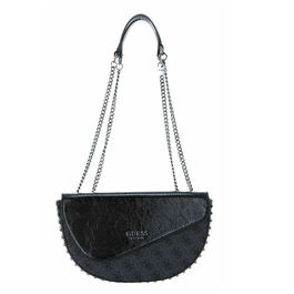Guess, Solapa Xbody convertible, Bolso bandolera de tela, Negro, 85 x 50 cm, Para mujeres