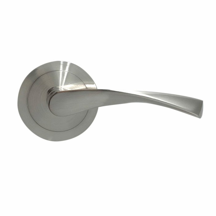 Edm Juego de roseta modelo 707 de aluminio, níquel satinado, ø65 mm Edm Juego de roseta modelo 707 de aluminio, níquel satinado, ø65 mm