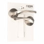 Edm Juego de roseta modelo 707 de aluminio, níquel satinado, ø65 mm