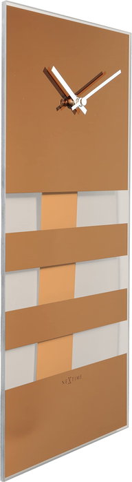 Nextime Reloj de Pared 2855CO Bold Stripes Dorado