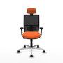 PIQUERAS Y CRESPO Silla de oficina Yunquera Naranja y Negro