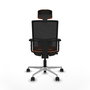 PIQUERAS Y CRESPO Silla de oficina Yunquera Naranja y Negro