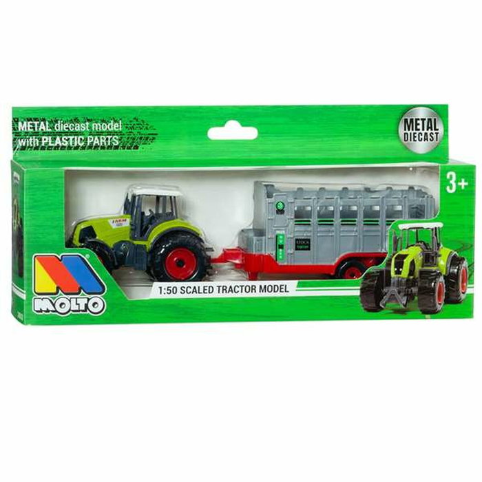 Molto Tractor de granja con remolque Escala 1:50 - Modelos surtidos