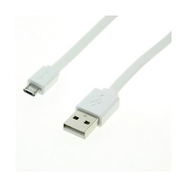 ROLINE Cable USB 2.0 USB A a Micro USB B, 1 m, Blanco