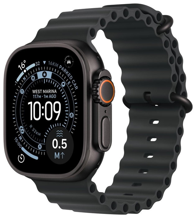 Apple Watch Ultra 3 GPS + Cellular 49mm Caja de Titanio Negro | Correa Ocean Band Negra Apple Watch Ultra 3 GPS + Cellular 49mm Caja de Titanio Negro | Correa Ocean Band Negra