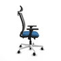 PIQUERAS Y CRESPO Silla de oficina Haches con mecanismo Sincro/Traslack, Azul claro y Gris