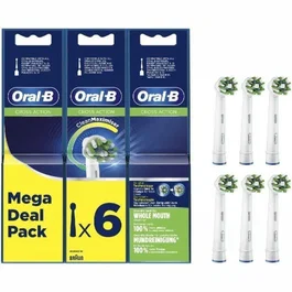BRAUN Oral-B Recambio CrossAction Pack de 6 Cabezales de Cepillo Eléctrico
