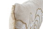 DKD Home Decor Cojin Mediterraneo Crema Natural Chenilla Yute 15 x 35 x 60 cm (2 Unidades)