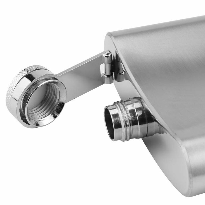 Privilege Botella Petaca Acero Inoxidable 180ml - Dimensiones: 9 cm Largo x 2 cm Ancho x 11 cm Alto (12 Unidades)