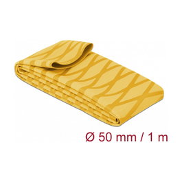 DeLOCK Tubo termorretráctil con patrón en X antideslizante 1 m x 50 mm Amarillo
