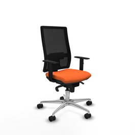 PIQUERAS Y CRESPO Silla de oficina Horna Naranja y Negro