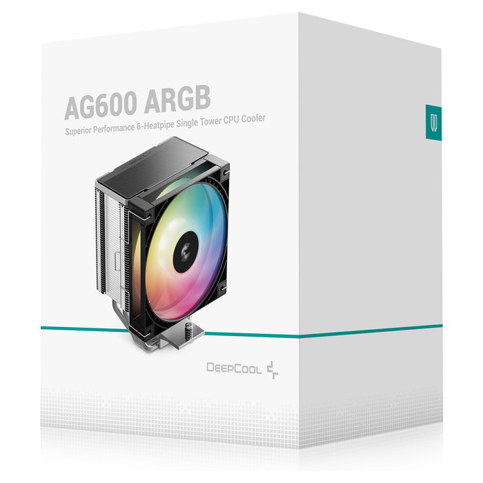 Deepcool AG600 ARGB Disipador de Aire CPU Ventilador 12cm Negro Refrigeración