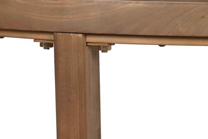 DKD Home Decor Mesa Centro Moderno Marron Cristal Abeto 100 x 100 x 43 cm Desmontable