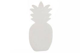 DKD Home Decor Decoración de Pared LED Piña Blanco (Pack de 4)