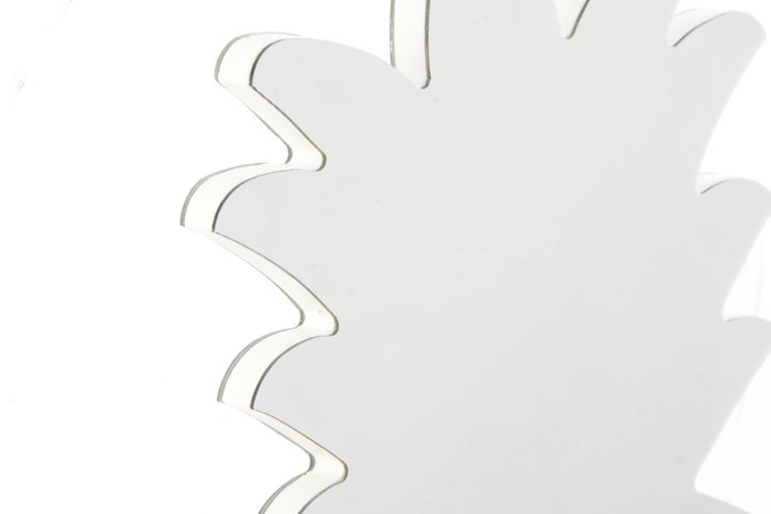 DKD Home Decor Decoracion Pared Tropical Blanco LED PP Piña 1 cm (4 Unidades)