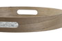 DKD Home Decor Bandeja MDF Delhi 2023 Beige y Azul Surtido de 4 Unidades de 35x35x5 cm
