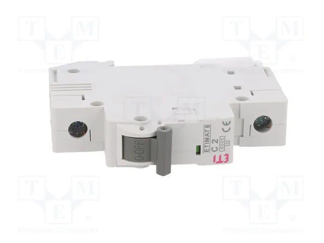 ETI POLAM Interruptor magnetotérmico ETIMAT 6 1P C2 2A 6kA