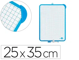 Liderpapel Pizarra Blanca 25x35 cm con Rotulador y Borrador Magnético