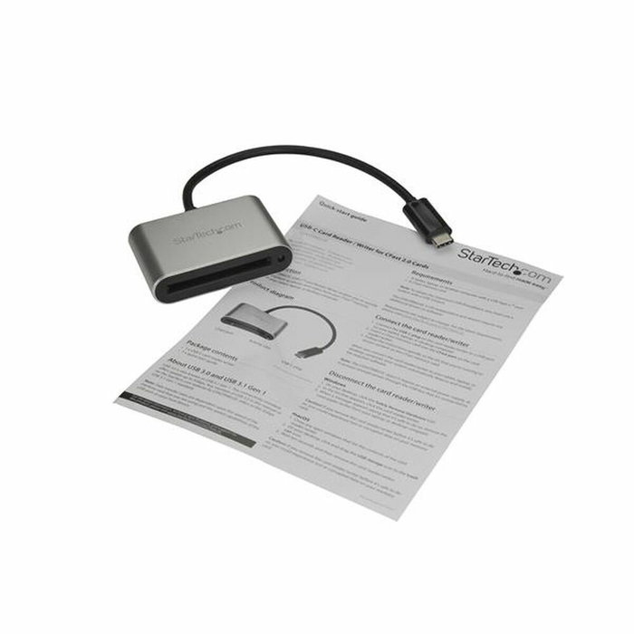 StarTech Lector de Tarjetas Externo USB 3.0 USB-C para Tarjetas de Memoria Flash y CFast Alimentado por USB